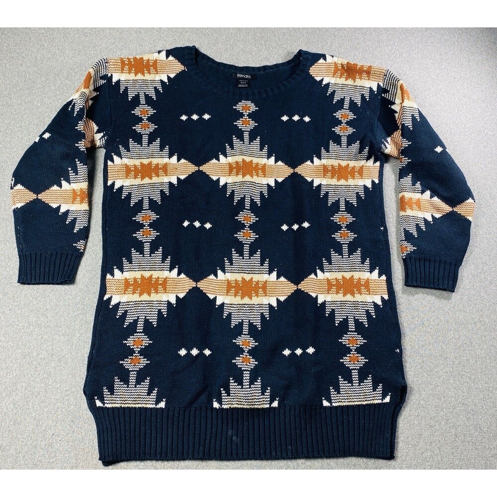 ESMARA Anthrolopology western long aztec sweater size M